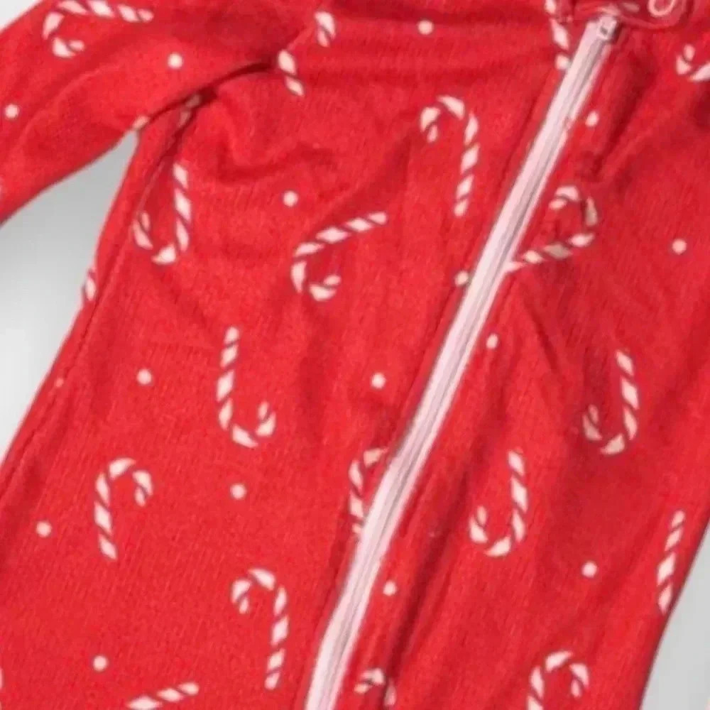 4/$20 Joe Fresh Snug Fit Candy Cane Sleeper - Picture 2 of 5